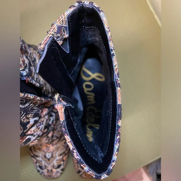 Sam Edelman Multicolor Patterned Ankle Boots - Picture 10 of 12